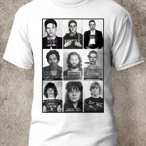 Rock Stars Mugshot Funny Meme Music Cult Movie Fan Gift Graphic T-Shirt 159
